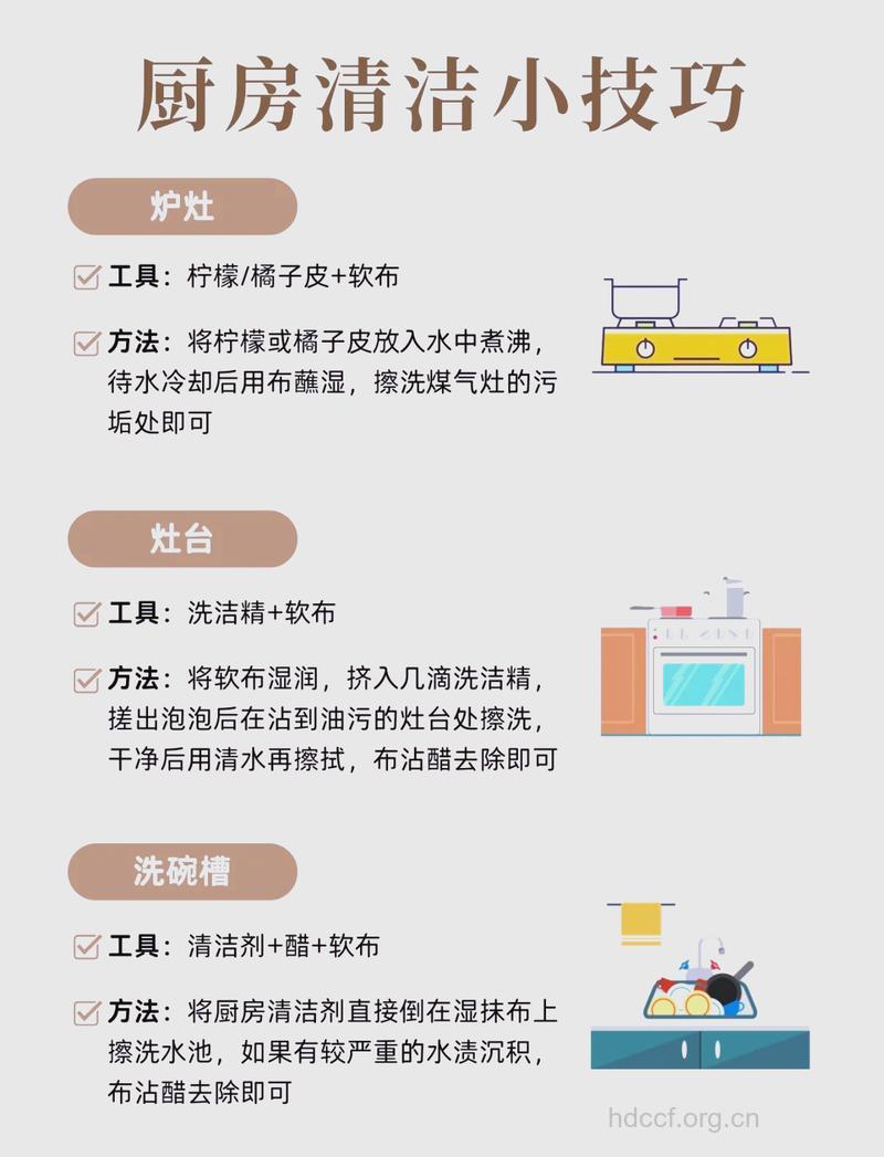 10个超强厨房清洁小技巧