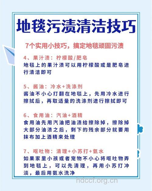 地毯除污的五个小妙招