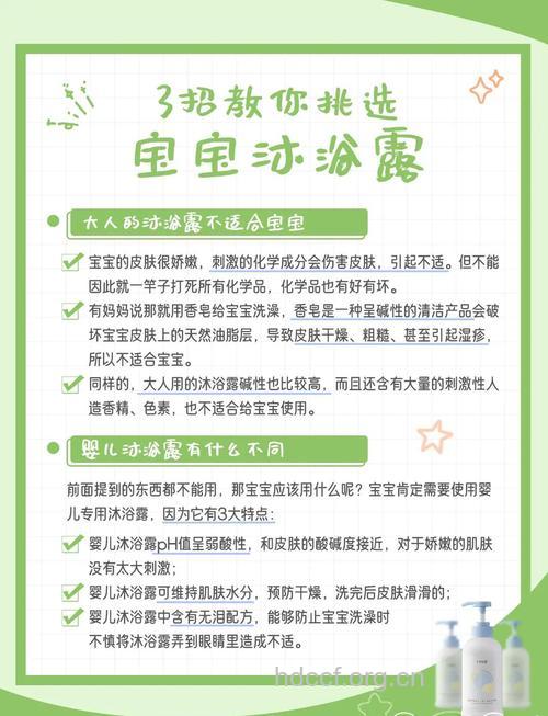 如何挑选婴儿沐浴露