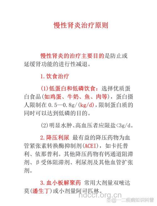 慢性肾炎治疗有哪些原则