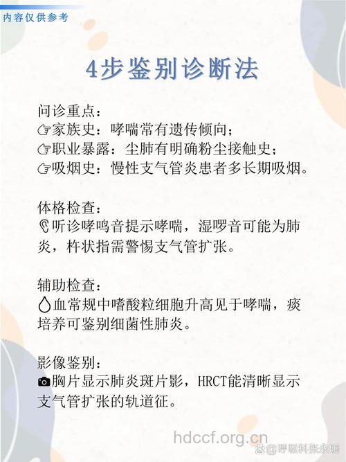 慢性支气管炎的鉴别诊断