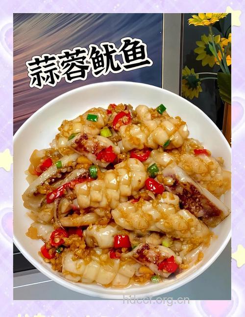 香蒜爆鱿鱼的做法大全