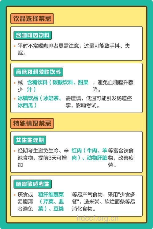 高考考生饮食的四个禁忌