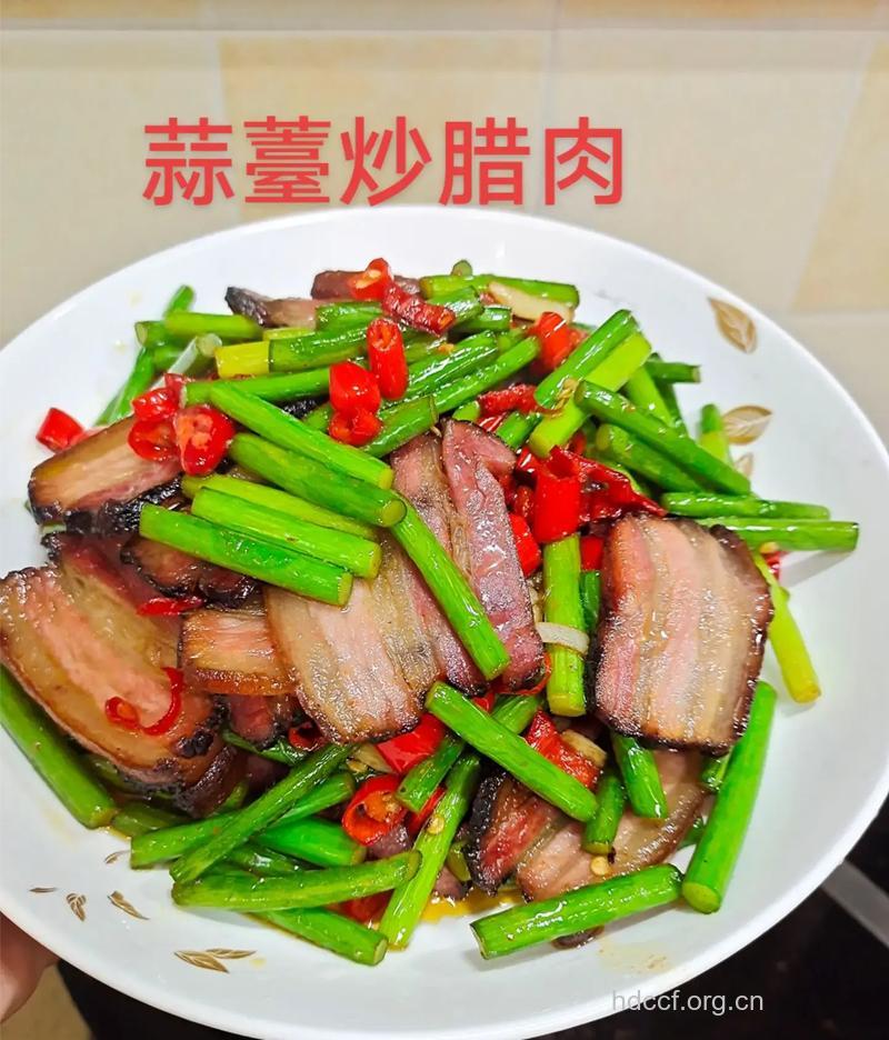 蒜苔炒腊肉的做法