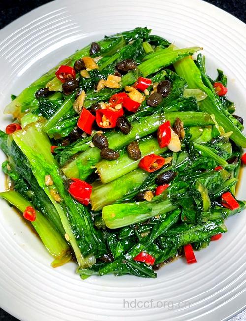 豆豉油麦菜的做法