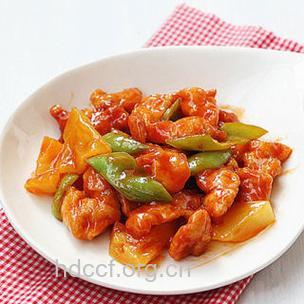 孕前食谱之菠萝鸡片海参