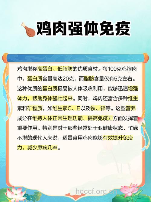 吃鸡肉能够提高人的免疫力
