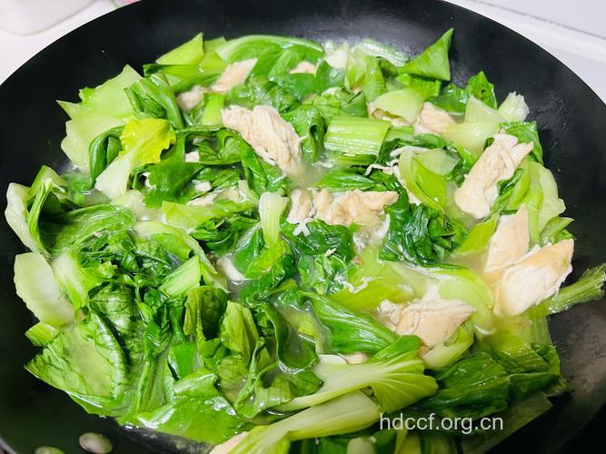 健脾开胃吃鸡油烩油菜