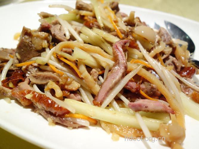儿童食谱之滑炒鸭丝