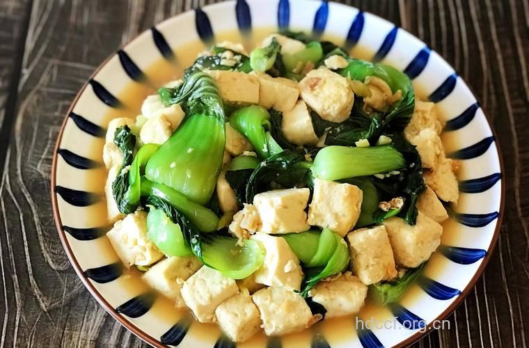 儿童食谱之油菜海米豆腐