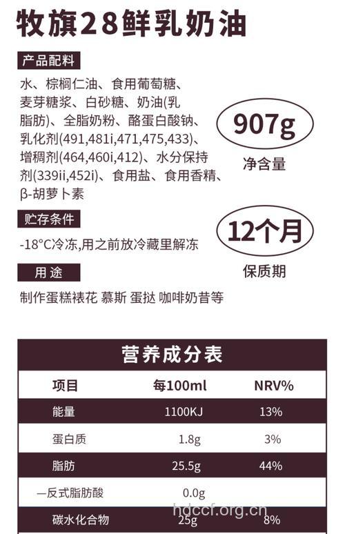 奶油的营养价值