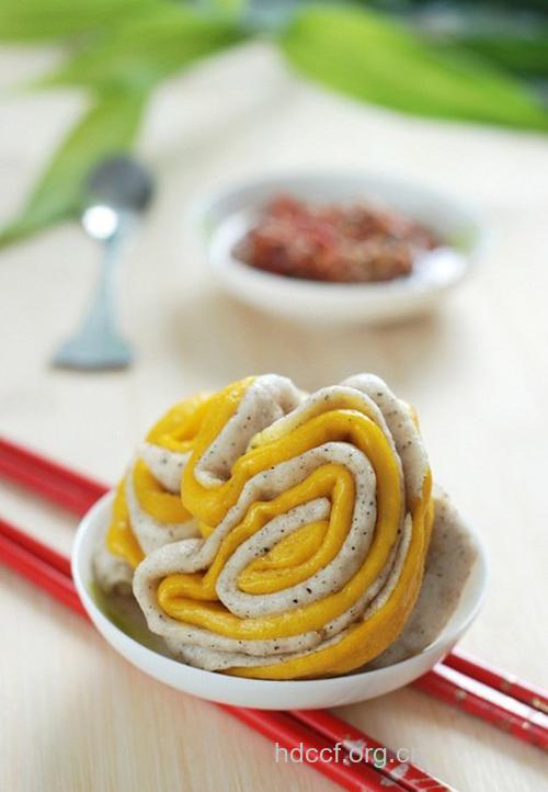 粗粮：豆渣南瓜卷