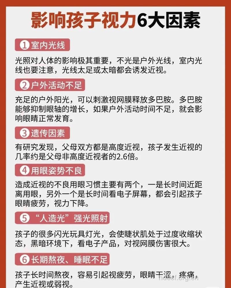 哪些因素影响儿童视力