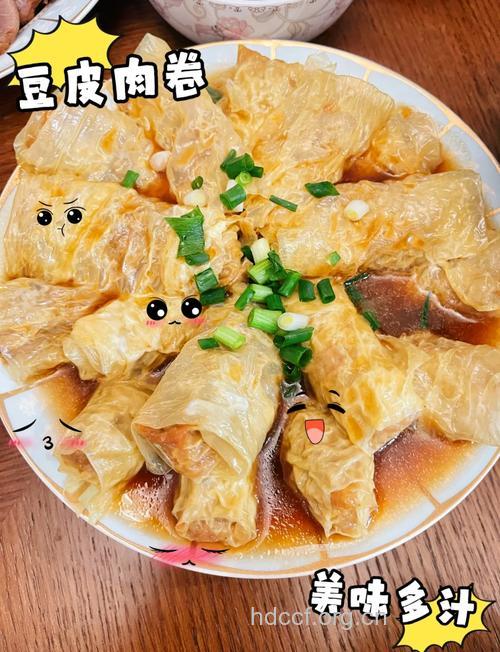 红烧豆腐皮肉卷的做法