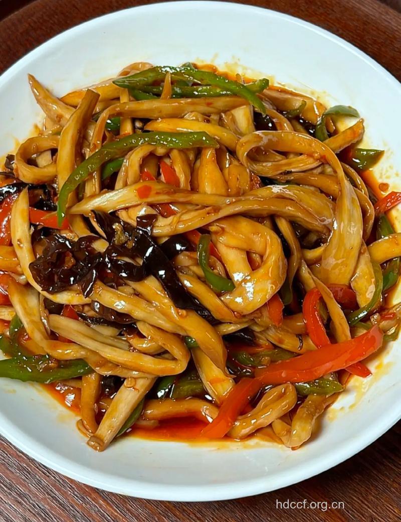鱼香鲍菇盒的做法