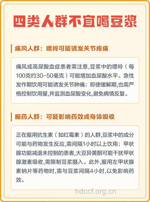 哪些情况不适宜喝豆浆？