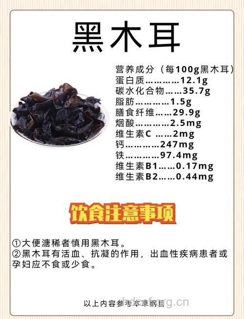 补血食品木耳的营养价值