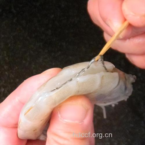 教你如何简单挑出虾线