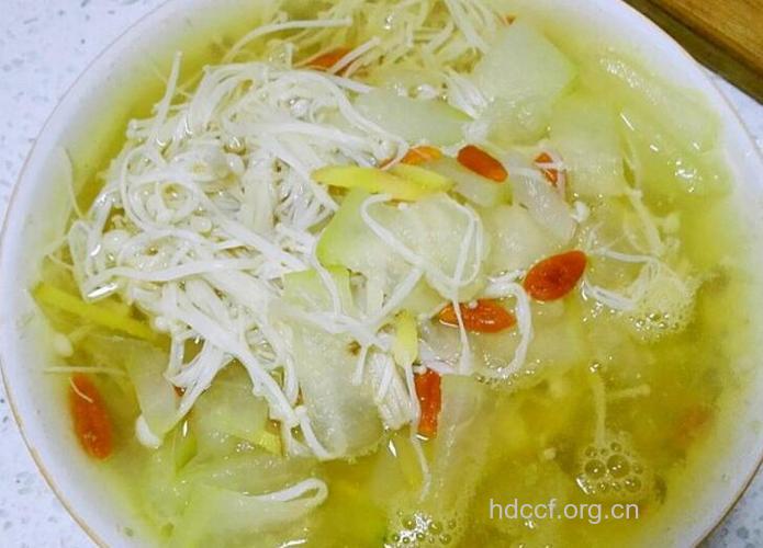 冬瓜金针菇的做法（图）
