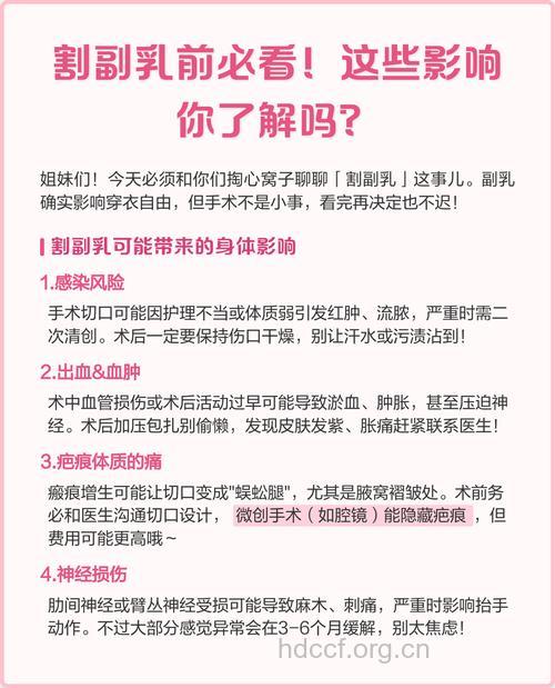 副乳切除需要了解这些事项