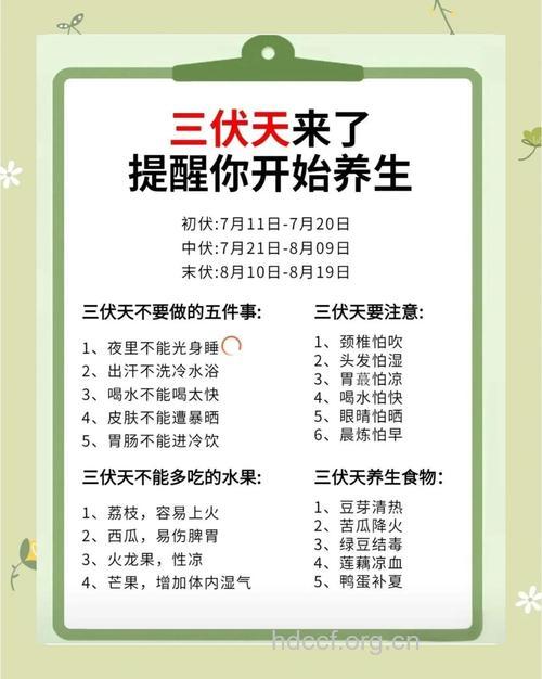 三伏天应对“苦夏”的锦囊妙计