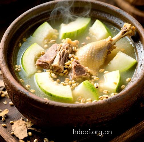 夏季养生 宜吃冬瓜薏米煲鸭汤