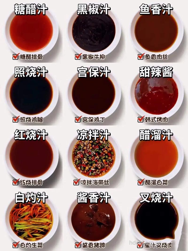 做菜必不可少的调味汁