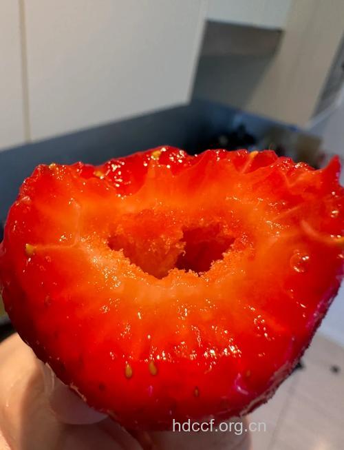草莓个大空心是打了激素吗