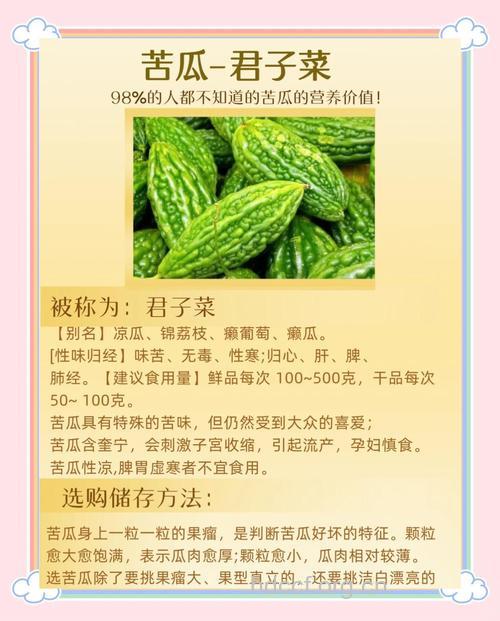 夏季吃苦瓜益处多!