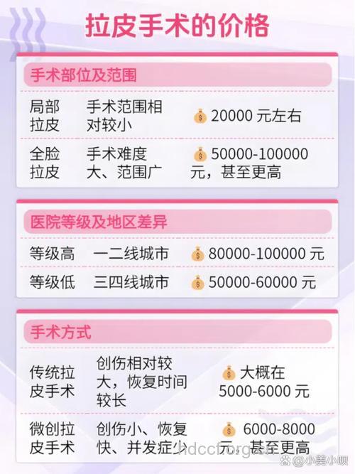 哪些因素影响拉皮手术价格