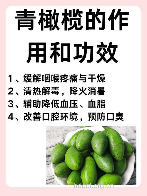 青橄榄的功效与作用