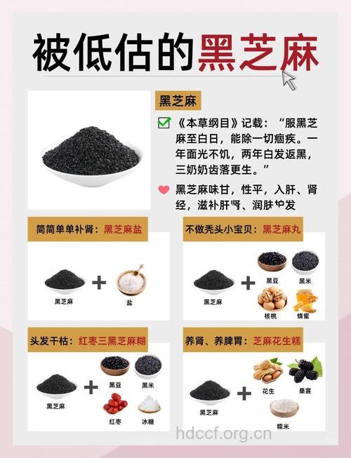 黑芝麻的功效及食疗方