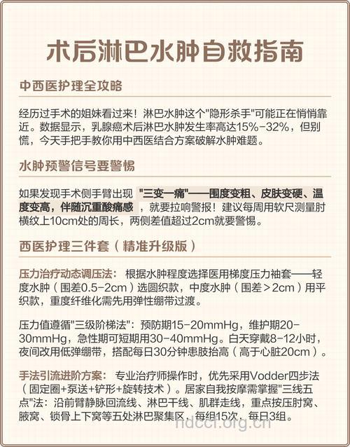 淋巴水肿手术前后的护理方法