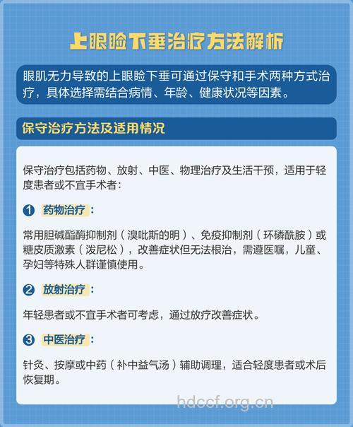 怎么手术治疗眼皮下垂方法