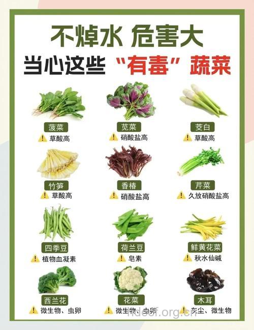哪些蔬菜是存在危害的