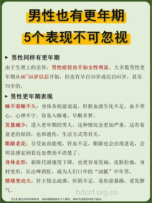 男性需警惕更年期的九种表现