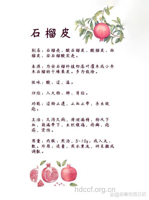 石榴皮的功效与作用有哪些
