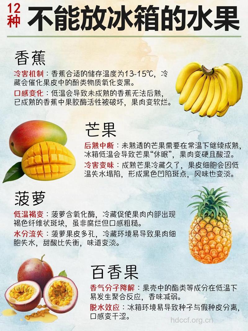 热带水果不要放冰箱中