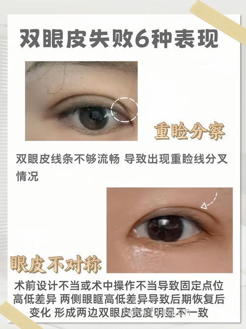 双眼皮术失败的临床表现及原因有哪些