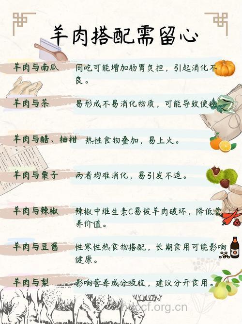 羊肉不能和十二种食物搭配