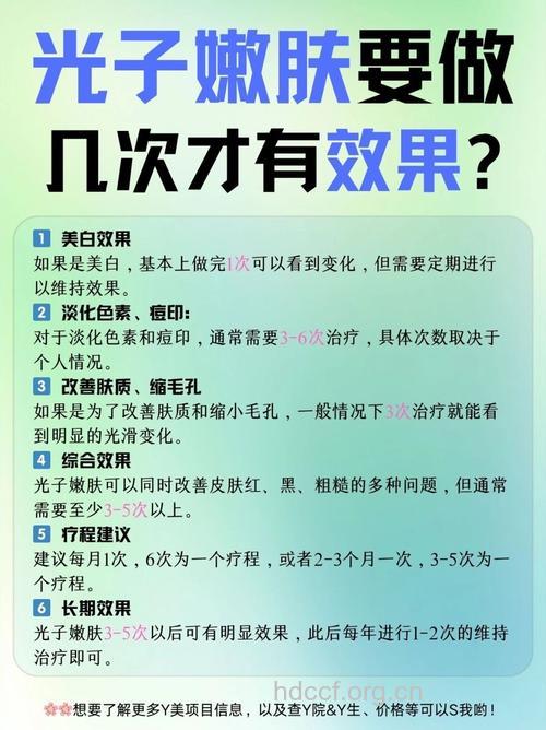 光子嫩肤需治疗几次达到最佳效果