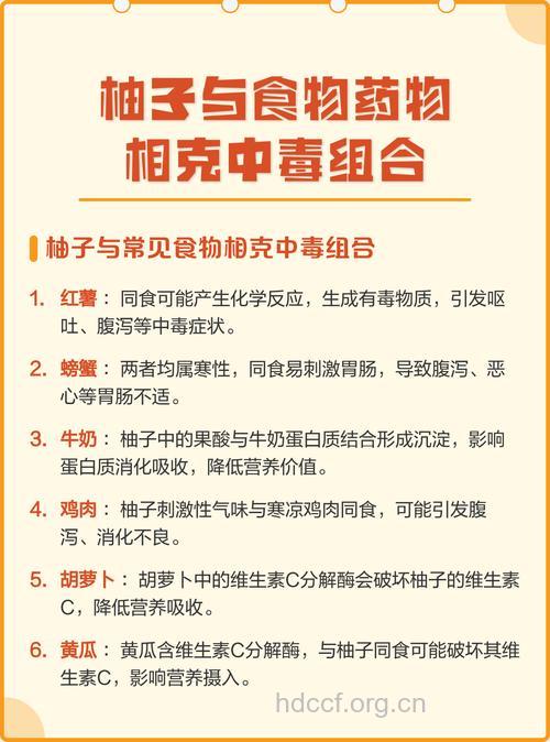 柚子和药物同吃会引起中毒