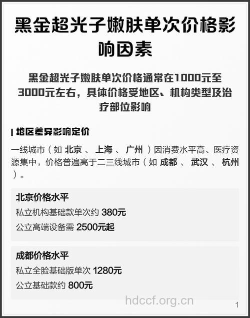 哪些因素影响光子嫩肤价格