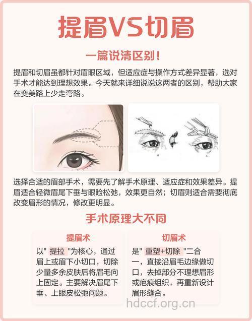 提眉和切眉有什么不同 两个方面告诉你