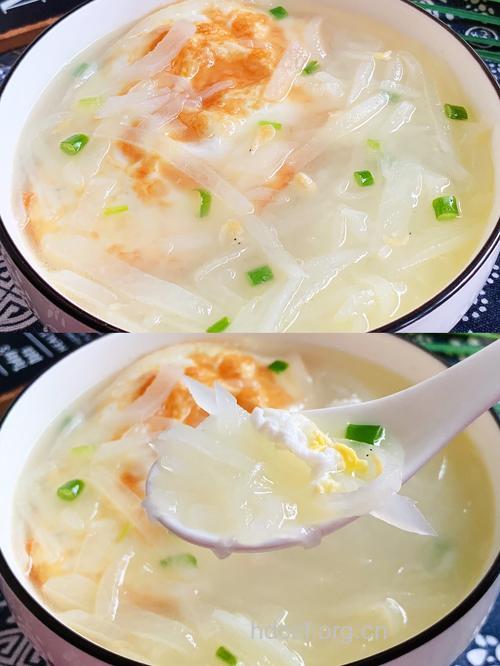 减肥粥：萝卜窝蛋粥的做法