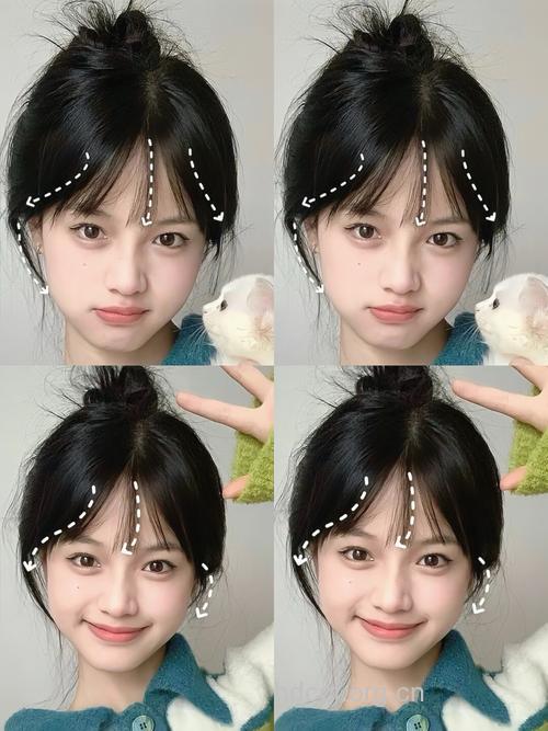 刘海半长不短 打理需有技巧