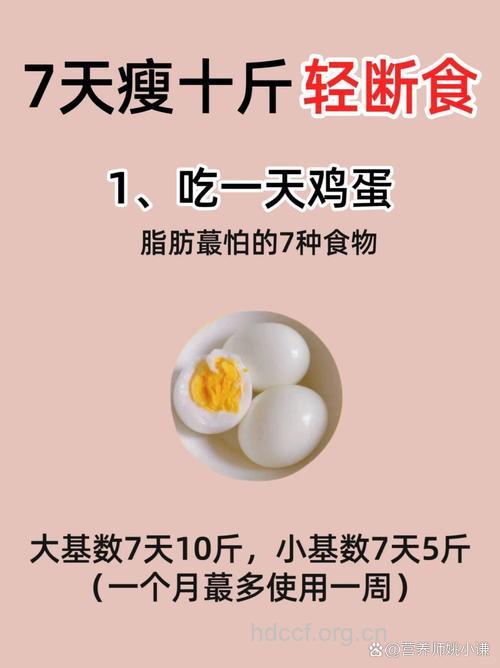 一周鸡蛋减肥食谱 一周瘦10斤