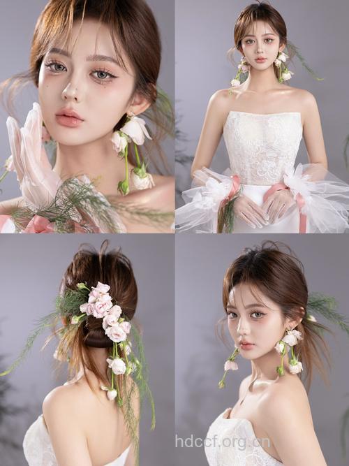 2011最流行新娘花朵发型