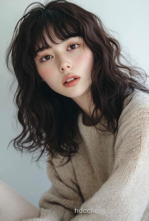 完美刘海 巧搭蓬松浪漫卷发