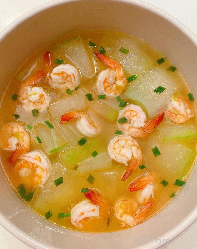 冬瓜虾仁瘦身汤 排毒美容